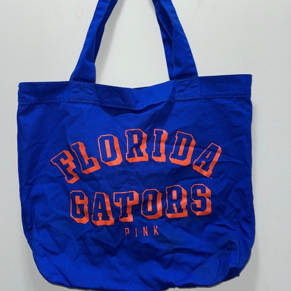 Victoria's Secret PINK Florida Gators Tote Bag Blue Orange Canvas Collegiate